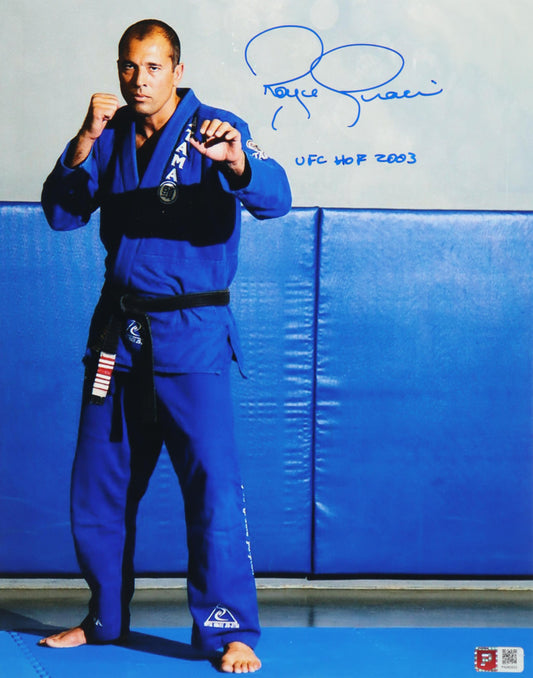 Royce Gracie Signed UFC 11x14 Photo Inscribed "UCF HOF 2003" (PA)