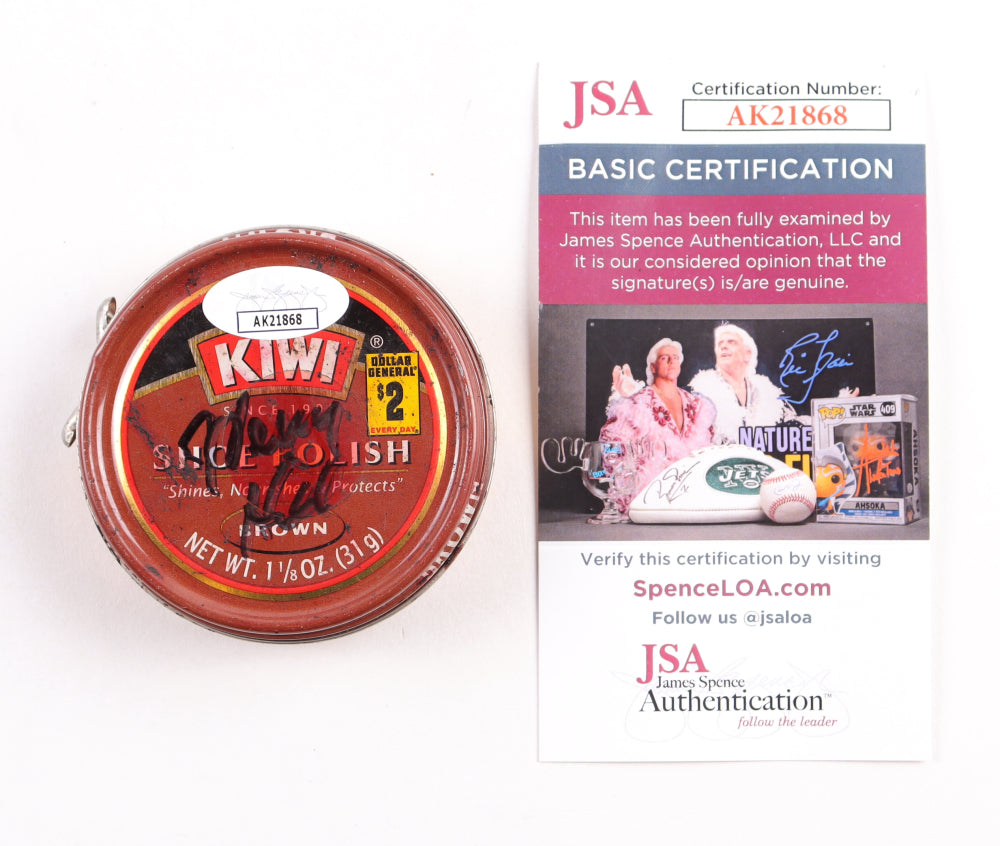 Henry Hill Signed Shoe Polish Can (JSA)