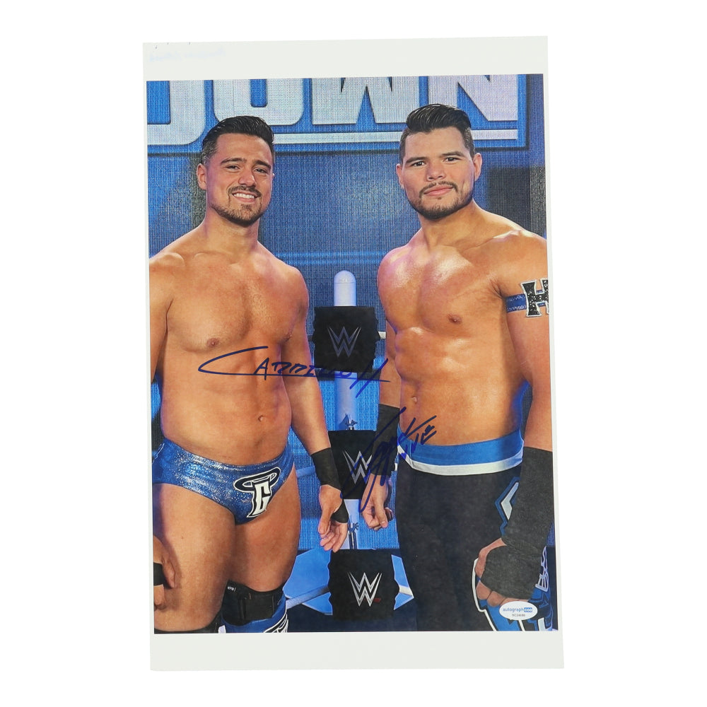 Angel Garza & Humberto Carrillo Signed WWE 11x17 Photo (ACOA)