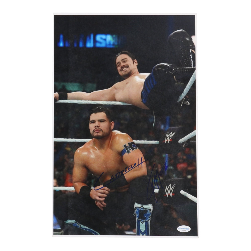 Angel Garza & Humberto Carilllo Signed WWE 11x17 Photo (ACOA)