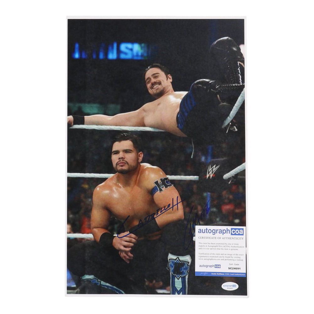 Angel Garza & Humberto Carilllo Signed WWE 11x17 Photo (ACOA)