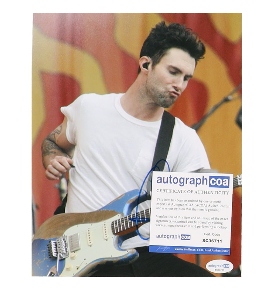 Adam Levine Signed 8x10 Photo (ACOA) - Maroon 5