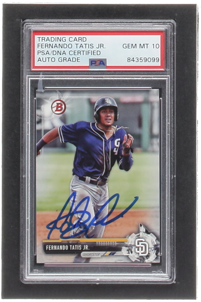 Fernando Tatis Jr. Signed 2017 Bowman Draft #BD71 RC (PSA | Autograph Graded 10)  -  Rookie Card