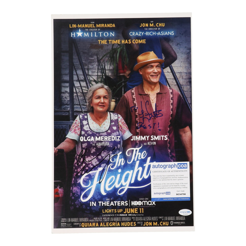 Jimmy Smits & Olga Merediz Signed "In The Heights" 11x17 Photo (ACOA)