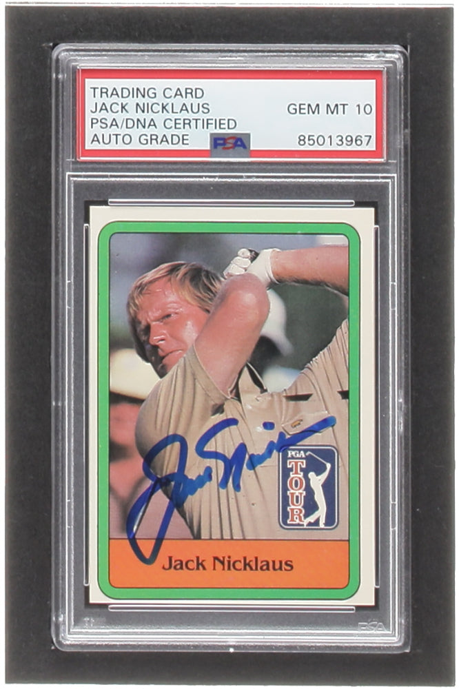 Jack Nicklaus Signed 1981 Donruss #13 RC (PSA | Autograph Graded 10)  -  Rookie Card