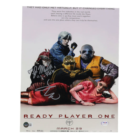 TJ Miller & Lena Waithe Signed (Beckett & PSA) "Ready Player One" 11x14 Photo Inscribed "i-R0k"