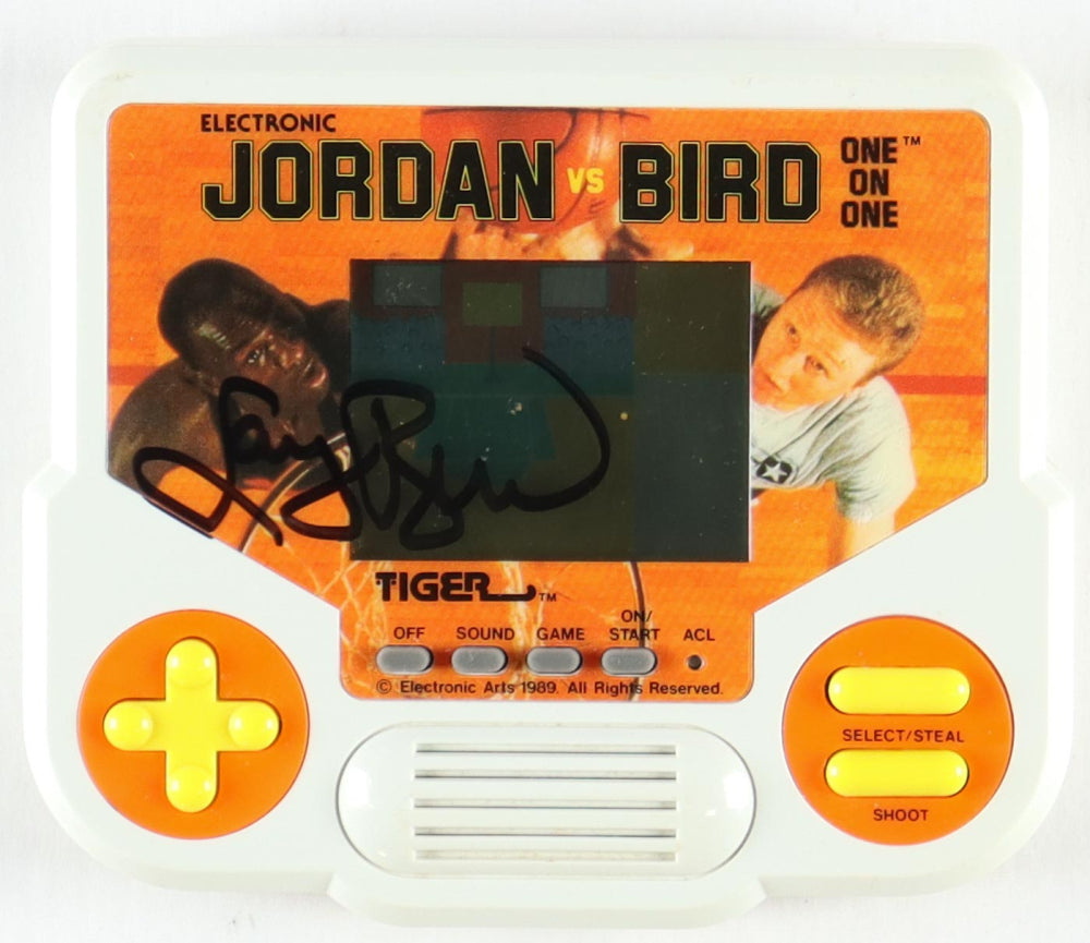 Larry Bird Signed (Beckett) "Jordan Vs Bird" Hand-Held Game  -  Beckett Witnessed