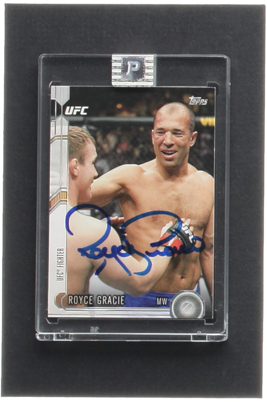 Royce Gracie Signed 2015 Topps UFC Chronicles #1 (PA Encapsulated)