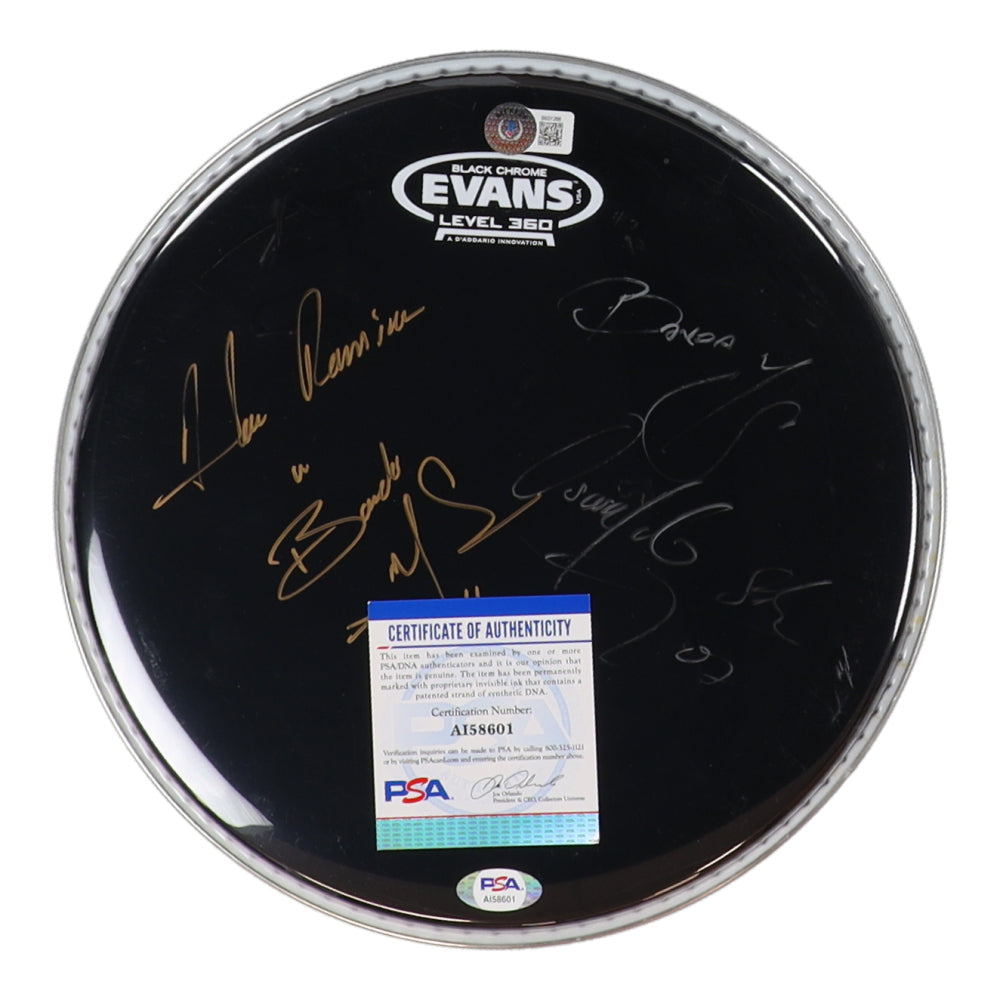 Alan Ramirez & Oswaldo Silvas Signed (PSA & Beckett) 10" Drumhead Inscribed "Banda MS" - Banda MS