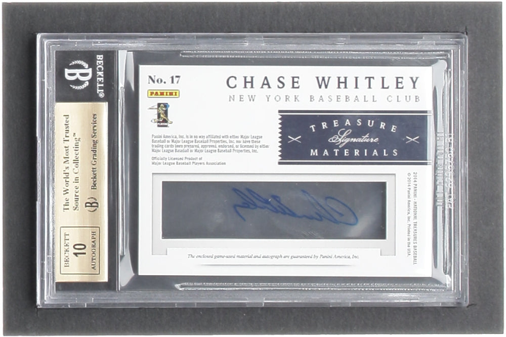 Chase Whitley 2014 Panini National Treasures Treasure Signature Materials #17 #80/99 RC (BGS 9.5 | Auto 10)  -  Rookie Card | Serially Numbered #80 / 99