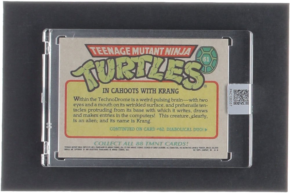 Kevin Eastman Signed 1989 Topps Teenage Mutant Ninja Turtles #61 In Cahoots With Krang (PA Encapsulated) - Co-Creator of Teenage Mutant Ninja Turtles