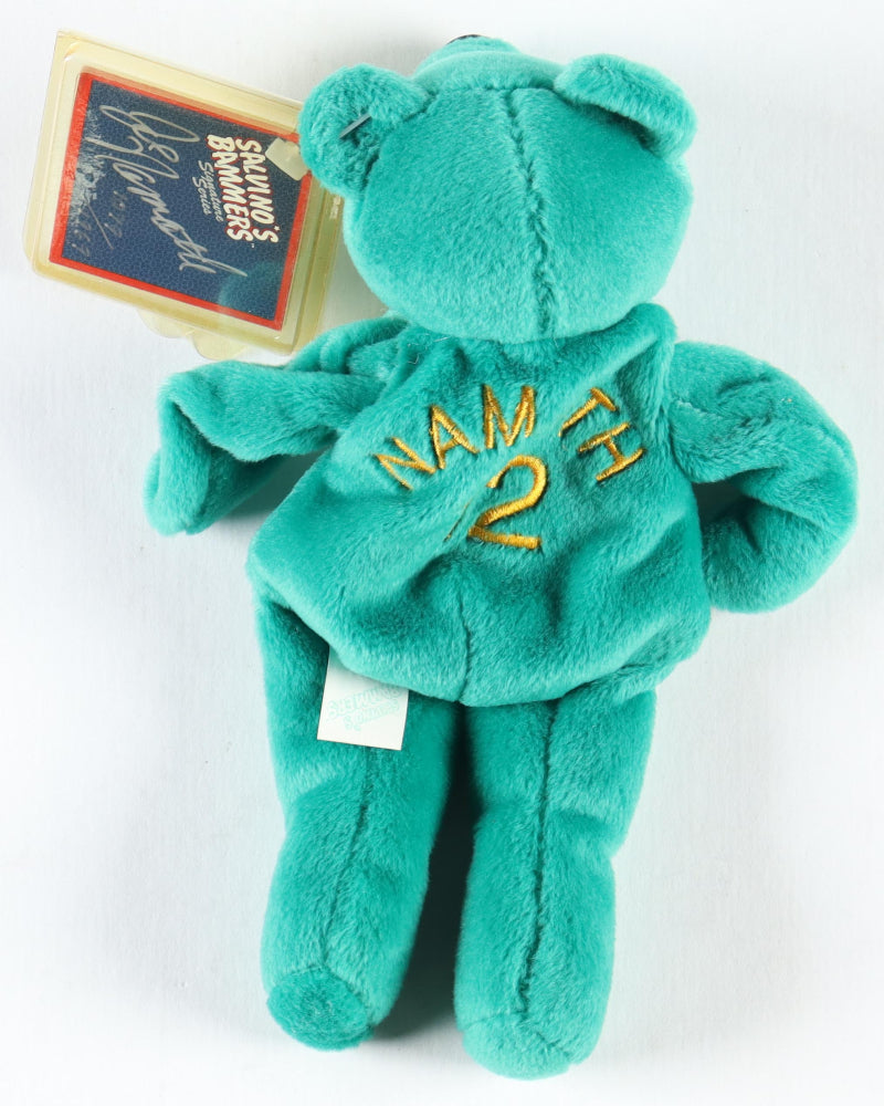 Joe Namath Signed (PSA) "Salvino's Bammers" Tag On Bear  -  LE # / 1969