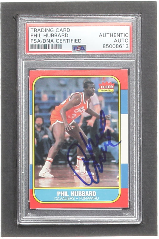 Phil Hubbard Signed 1986-87 Fleer #48 (PSA)