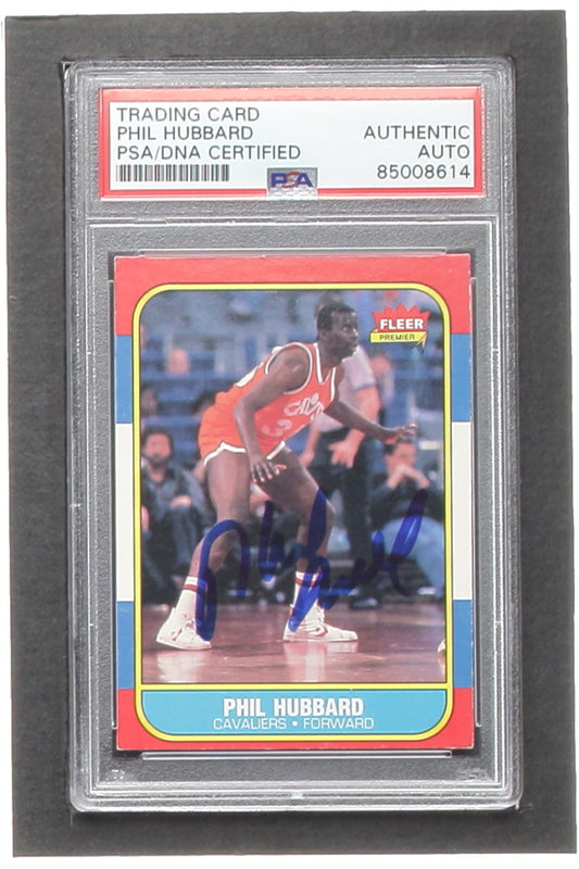 Phil Hubbard Signed 1986-87 Fleer #48 (PSA)
