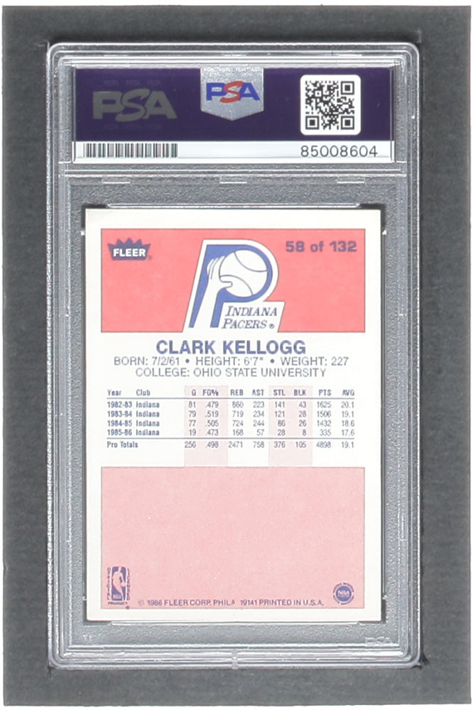 Clark Kellogg Signed 1986-87 Fleer #58 (PSA)