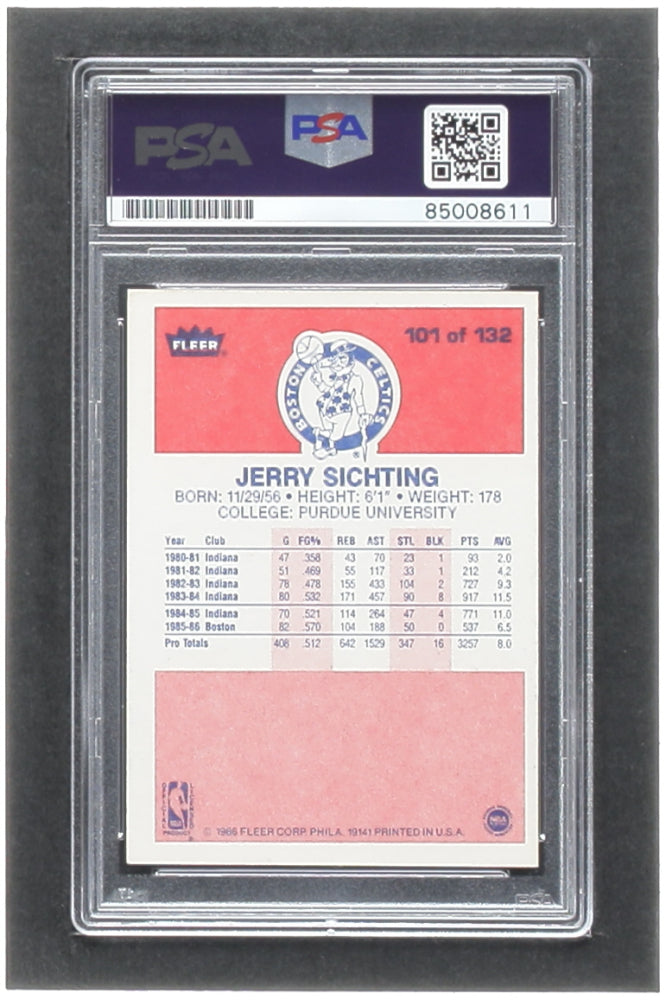 Jerry Sichting Signed 1986-87 Fleer #101 (PSA)