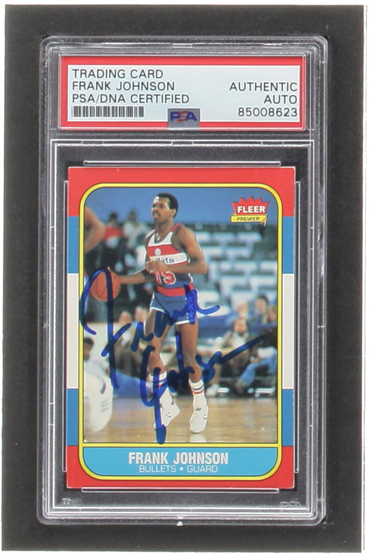 Frank Johnson Signed 1986-87 Fleer #52 (PSA)