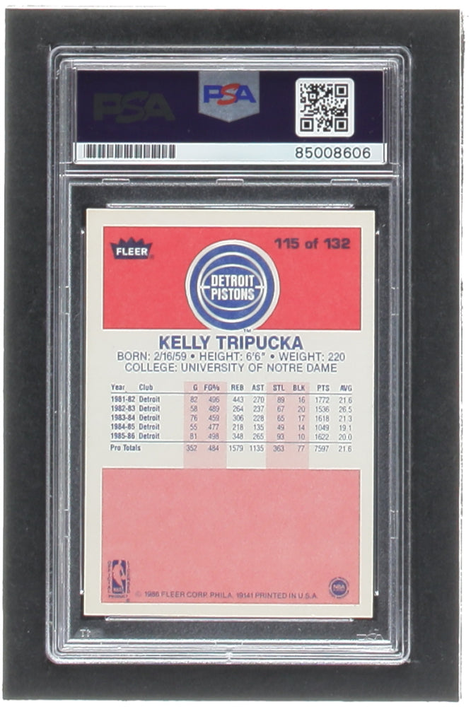 Kelly Tripucka Signed 1986-87 Fleer #115 (PSA)