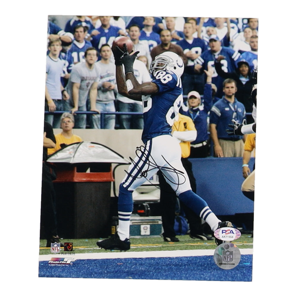 Marvin Harrison Signed Colts 8x10 Photo (PSA)