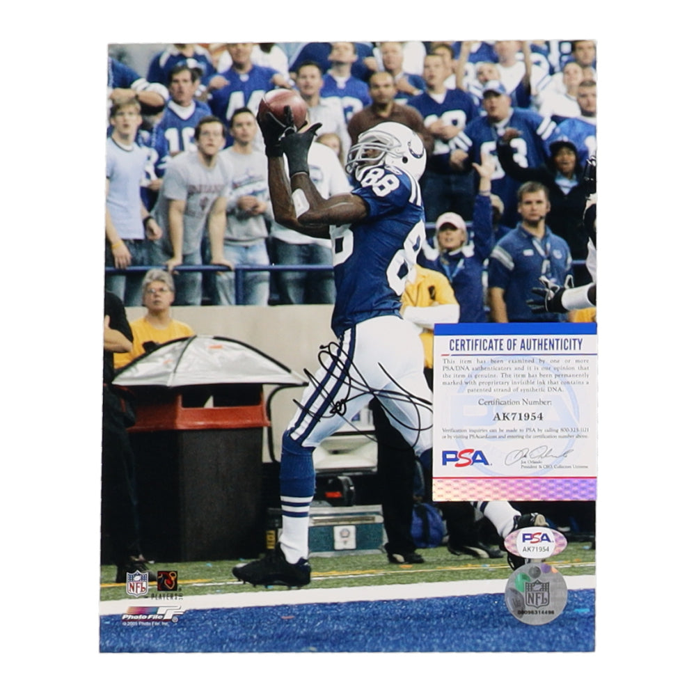 Marvin Harrison Signed Colts 8x10 Photo (PSA)