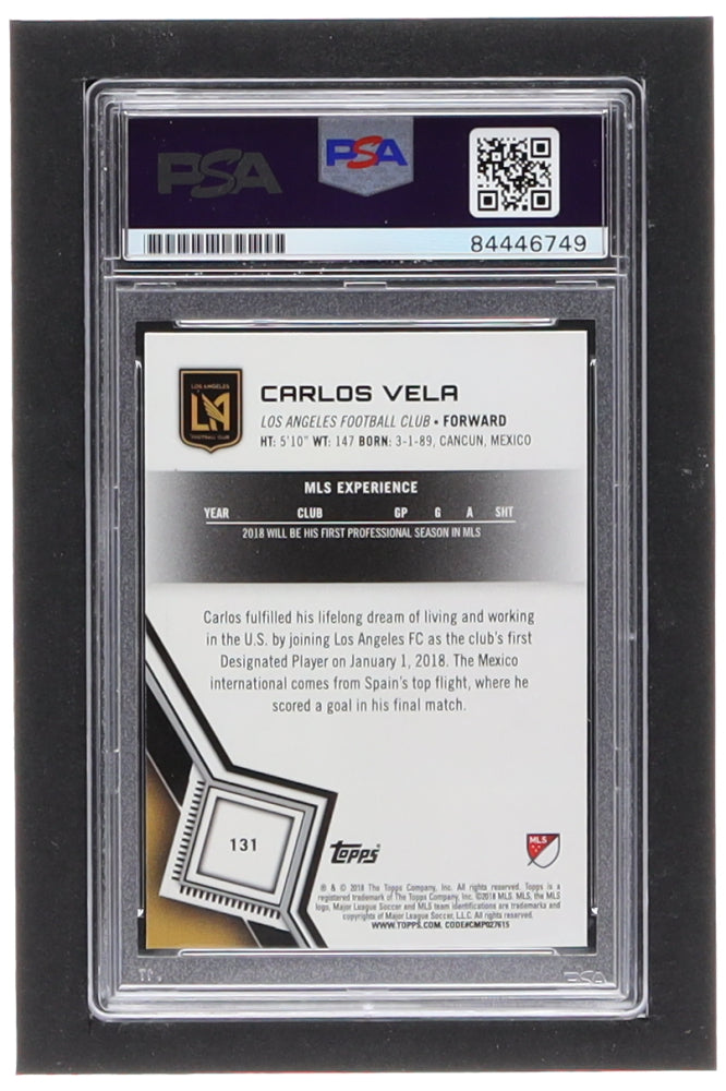 Carlos Vela Signed 2018 Topps MLS #131 (PSA)