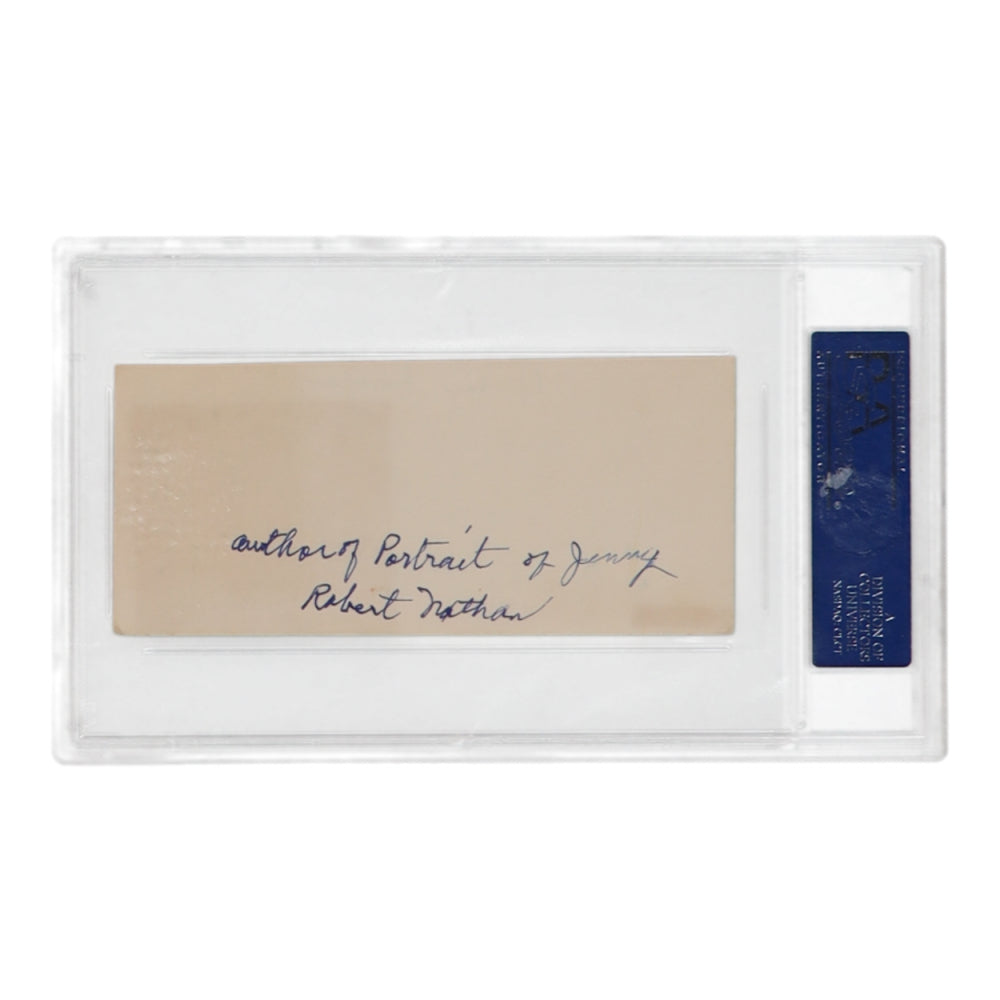 Robert Nathan Signed Cut (PSA) - Author of "The Bishop's Wife" & "Portrait of Jennie"