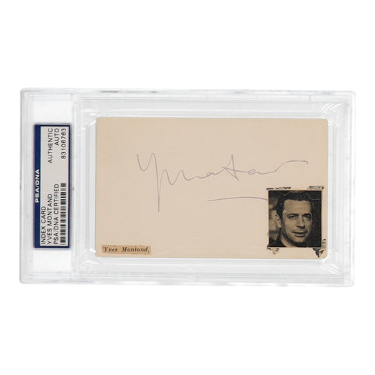 Yves Montand Signed Cut (PSA)