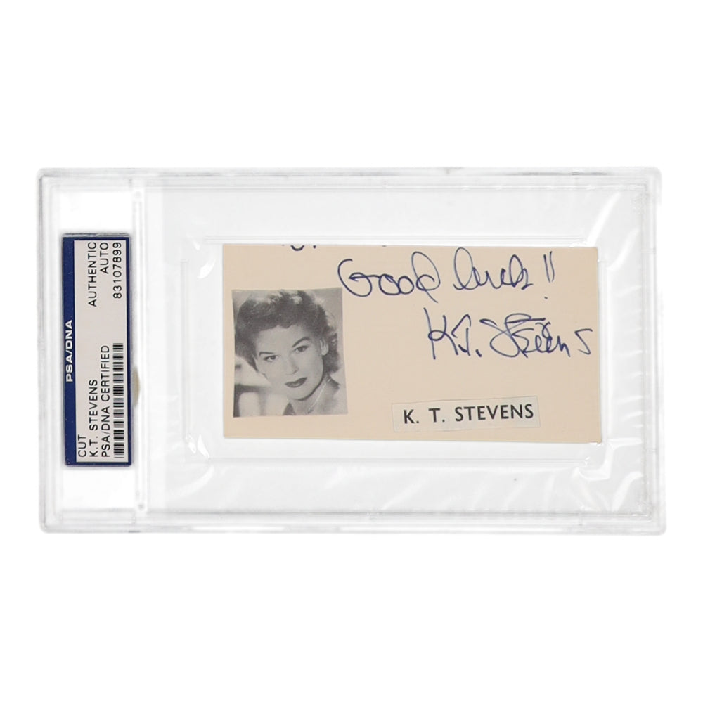 K.T. Stevens Signed Cut Inscribed "Good Luck!" - (PSA)