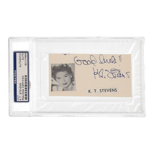 K.T. Stevens Signed Cut Inscribed "Good Luck!" - (PSA)