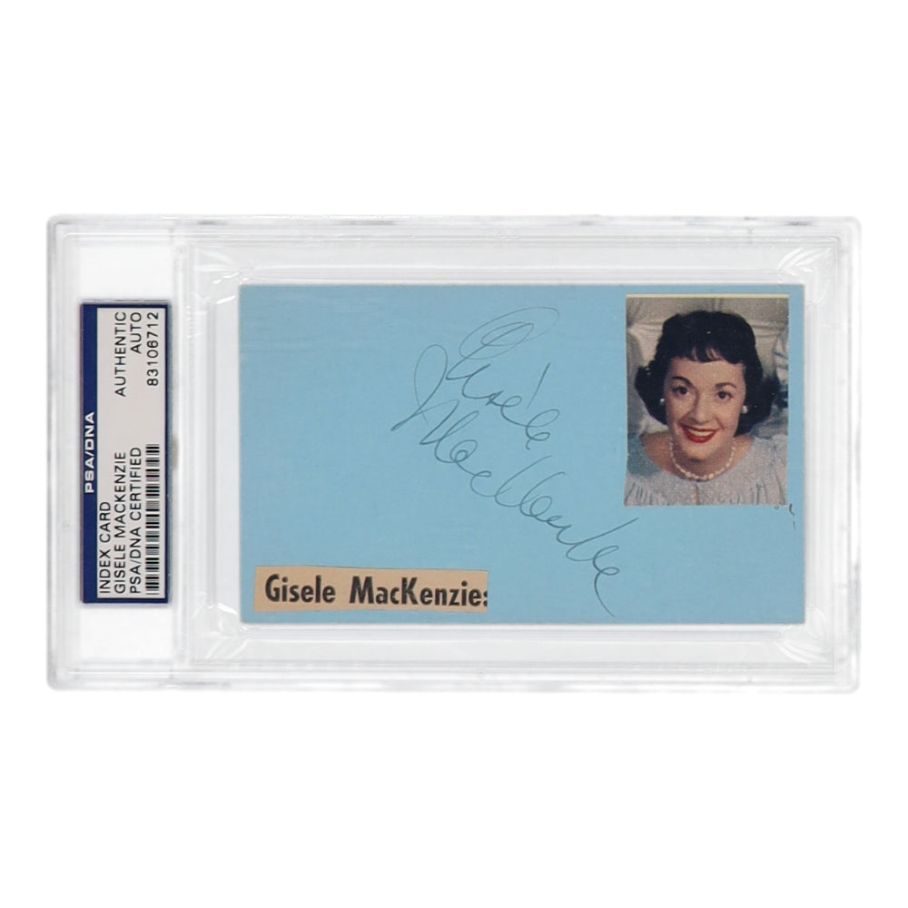 Gisele MacKenzie Signed Index Card (PSA)