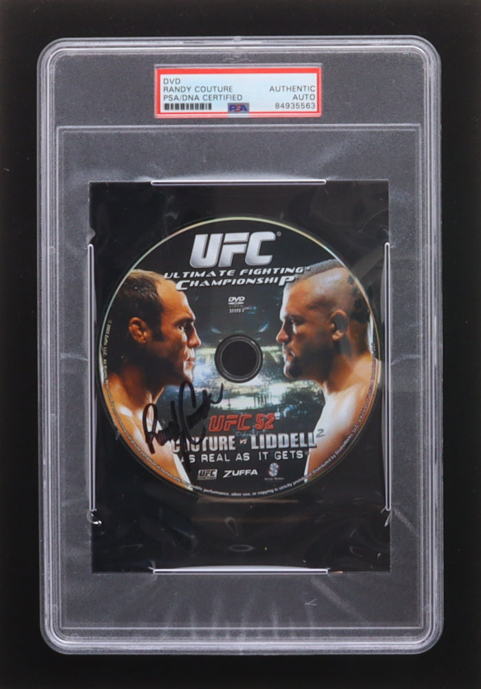 Randy Couture Signed UFC 52 DVD Disc (PSA)