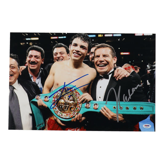 Julio Cesar Chavez & Julio Cesar Chavez Jr. Signed (PSA) 12x18 Photo