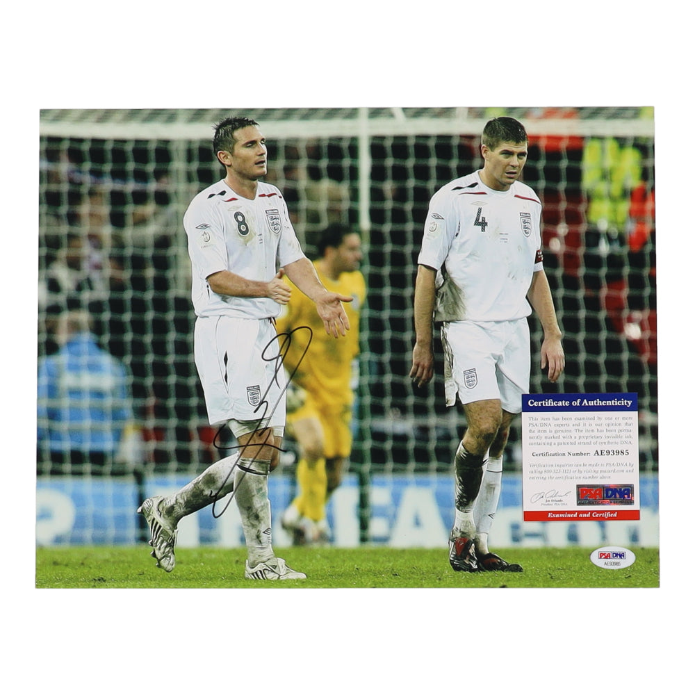 Frank Lampard Signed Team England 11x14 Photo (PSA)