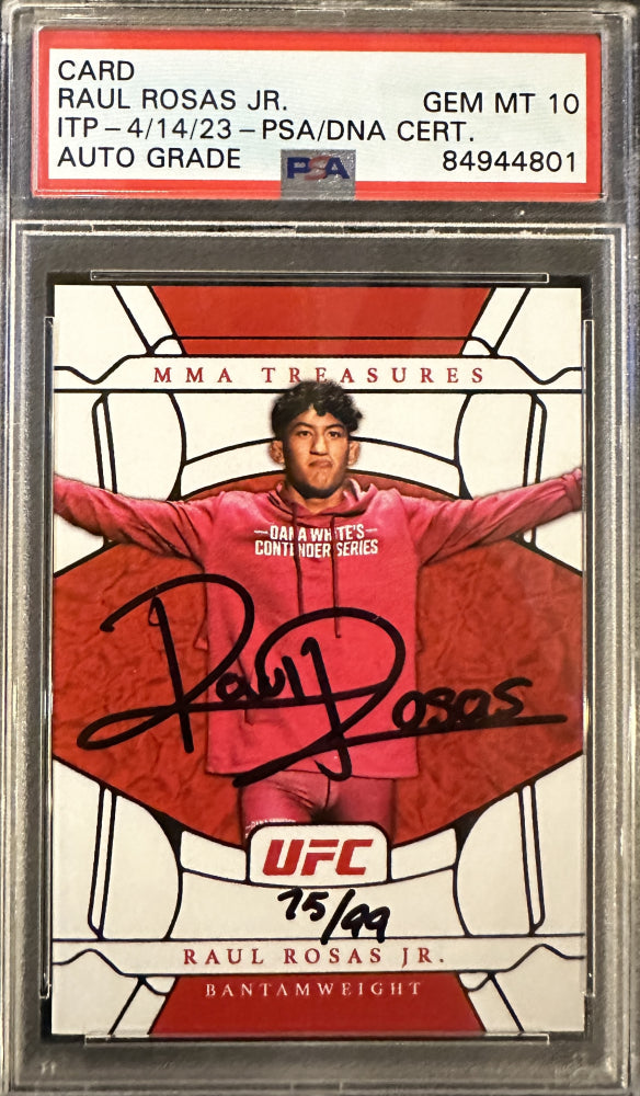 Raul Rosas Jr. Signed 2022 Reclaim UFC MMA Treasures RC #MTRR #/99 (PSA | Autograph Graded 10)  -  Rookie Card