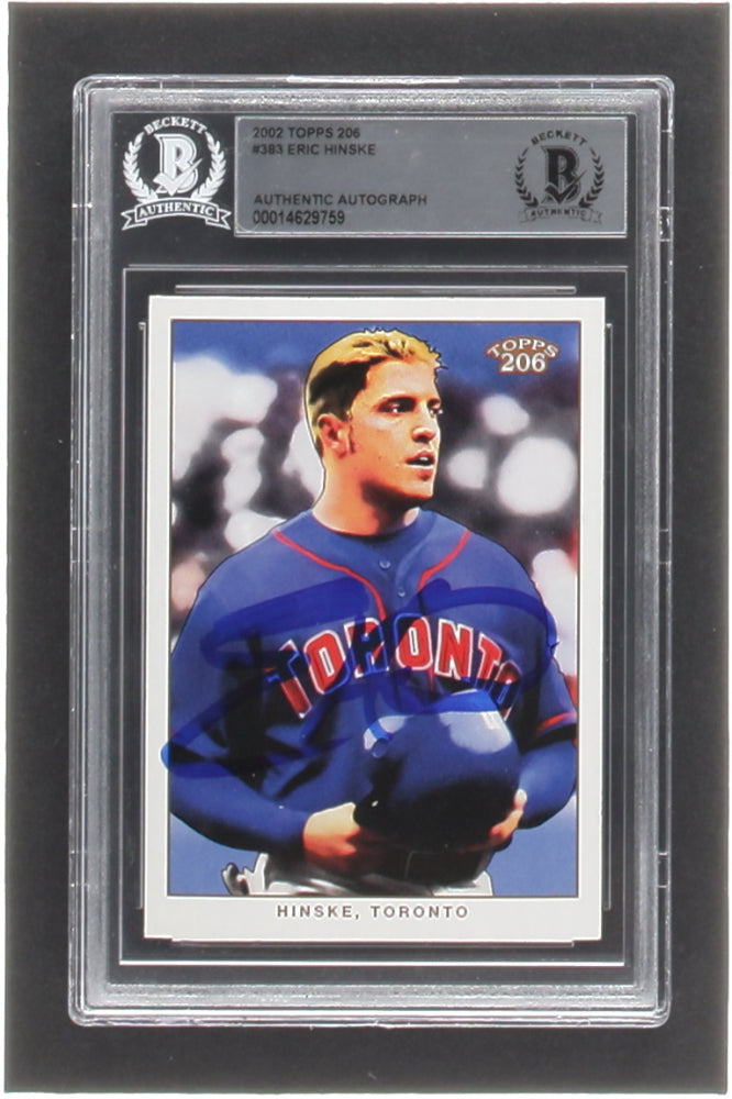 Eric Hinske Signed 2002 Topps 206 #383 RC (BGS) - Rookie Card