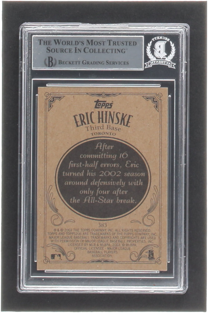 Eric Hinske Signed 2002 Topps 206 #383 RC (BGS) - Rookie Card