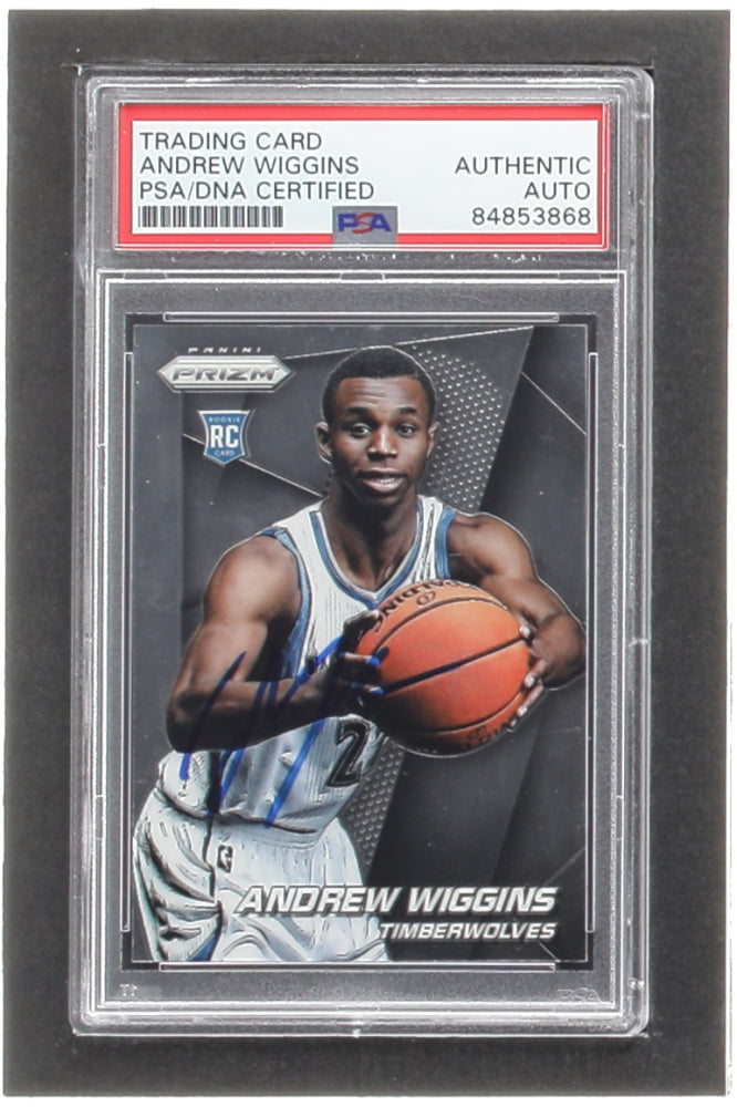 Andrew Wiggins Signed 2014-15 Panini Prizm #251 RC (PSA) - Rookie Card