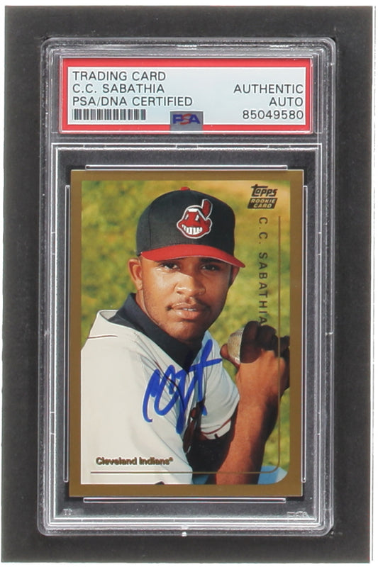 C.C. Sabathia Signed 1999 Topps Traded #T33 RC (PSA) - Rookie Card