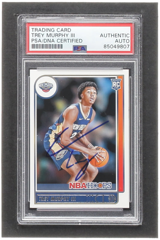 Trey Murphy III Signed 2021-22 Hoops #221 RC (PSA) - Rookie Card