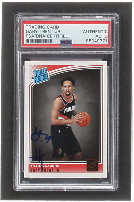 Gary Trent Jr. Signed 2018-19 Donruss #199 RR RC (PSA) - Rookie Card