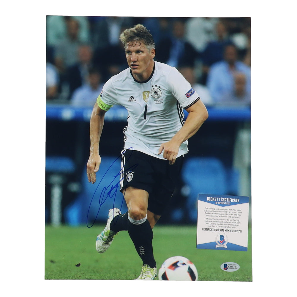 Bastian Schweinsteiger Signed Team Germany 11x14 Photo (Beckett)