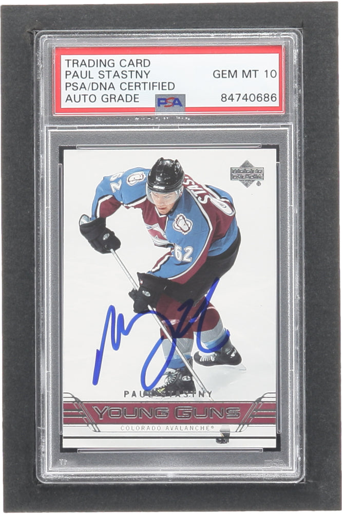 Paul Stastny Signed 2006-07 Upper Deck #207 YG RC (PSA | Autograph Graded 10) - Rookie Card