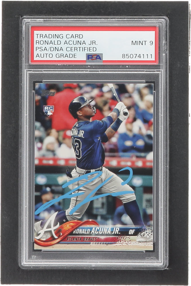 Ronald Acuna Jr. Signed 2018 Topps Update #US250 RC (PSA | Auto 9) - Rookie Card