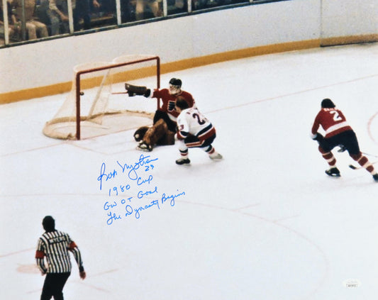 Bob Nystrom Signed (JSA) Islanders 16x20 Photo With Multiple Inscriptions - JSA Witnessed