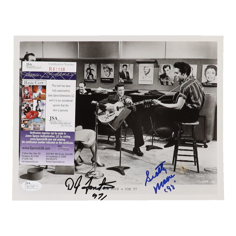 Scotty Moore & D. J. Fontana Signed 8x10 Photo (JSA) - Elvis Presley Drummer and Guitarist