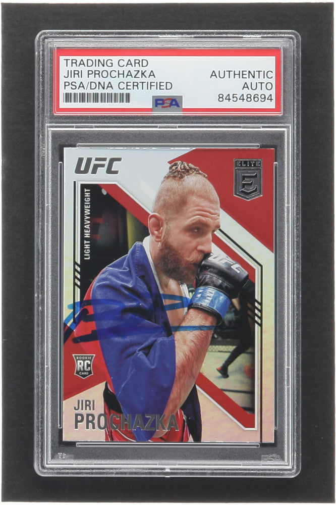 Jiri Prochazka Signed 2021 Elite UFC #142 RC (PSA) - Rookie Card