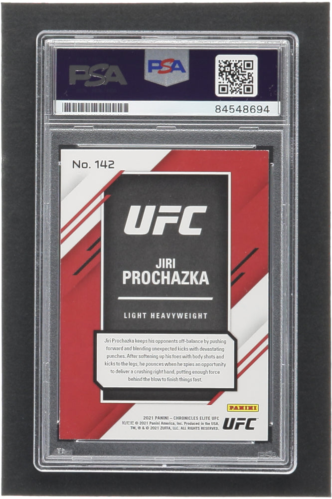 Jiri Prochazka Signed 2021 Elite UFC #142 RC (PSA) - Rookie Card