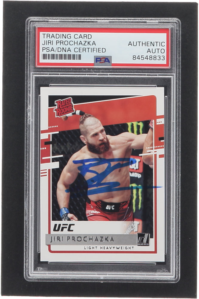 Jiri Prochazka Signed 2021 Donruss Rated Rookies UFC #22 RC (PSA) - Rookie Card