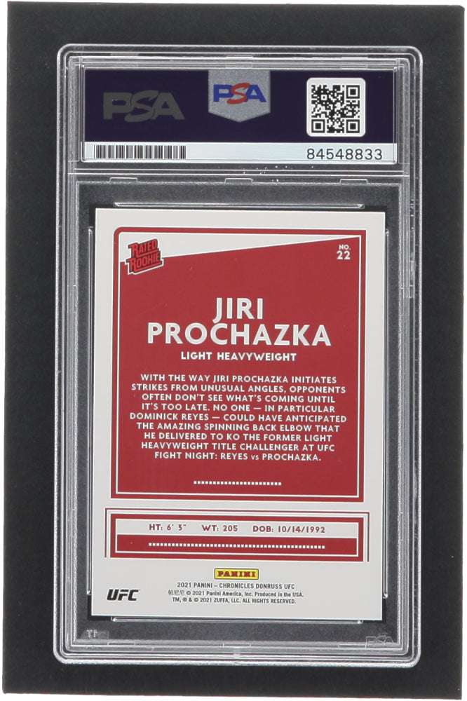 Jiri Prochazka Signed 2021 Donruss Rated Rookies UFC #22 RC (PSA) - Rookie Card