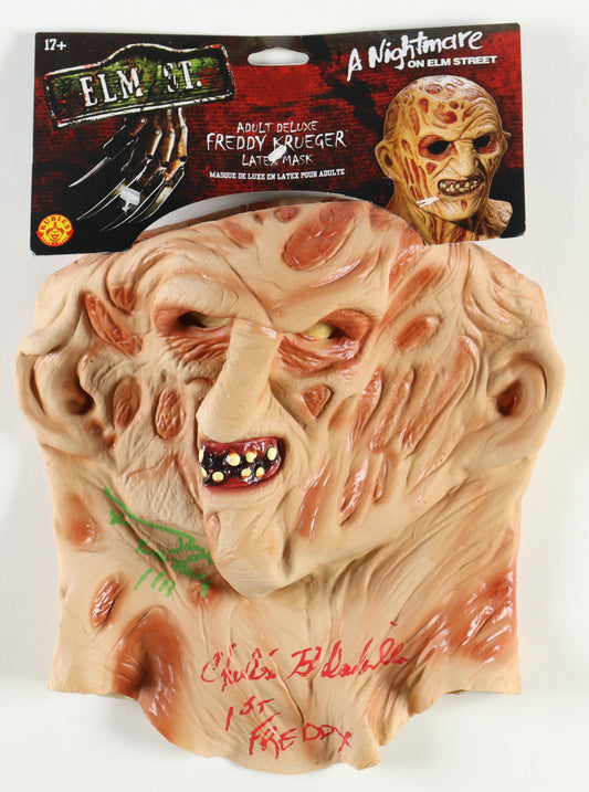 Charles Belardinelli & Jim Doyle Signed (ACOA) "A Nightmare on Elm Street" Freddy Krueger Latex Mask Inscribed "1st Freddy" - A Nightmare on Elm Street